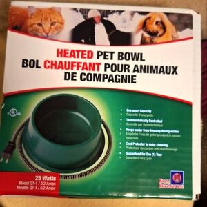 Heated Pet Bowl 25 Watts, 1 Quart